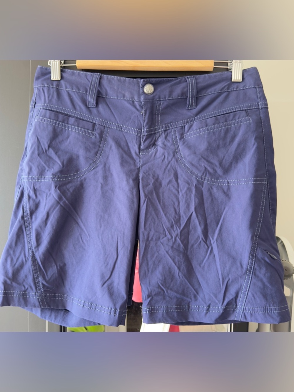 Athleta Navy Blue Womens Bermuda Shorts